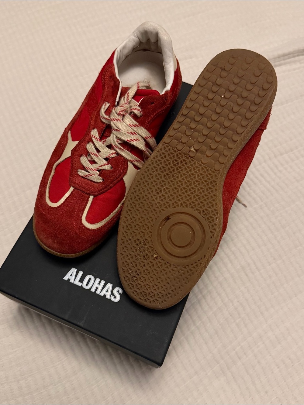 ALOHAS Rife Sheen Red Leather Sneakers - Picture 11 of 12